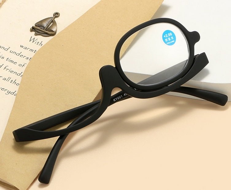 משקפי ראייה מגנטיות לאיפור | Rotating Makeup Reading Glasses | אוזו - שופ